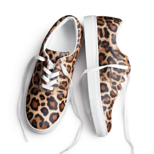 Leopard Print Sneakers – Casual Animal Print Lace-Up Shoes