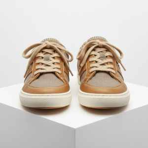 CraftLine Urban Stitch Sneaker – Taupe Caramel