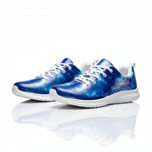 Galaxy Print Sneakers – Cosmic Space Design Lace-Up Shoes