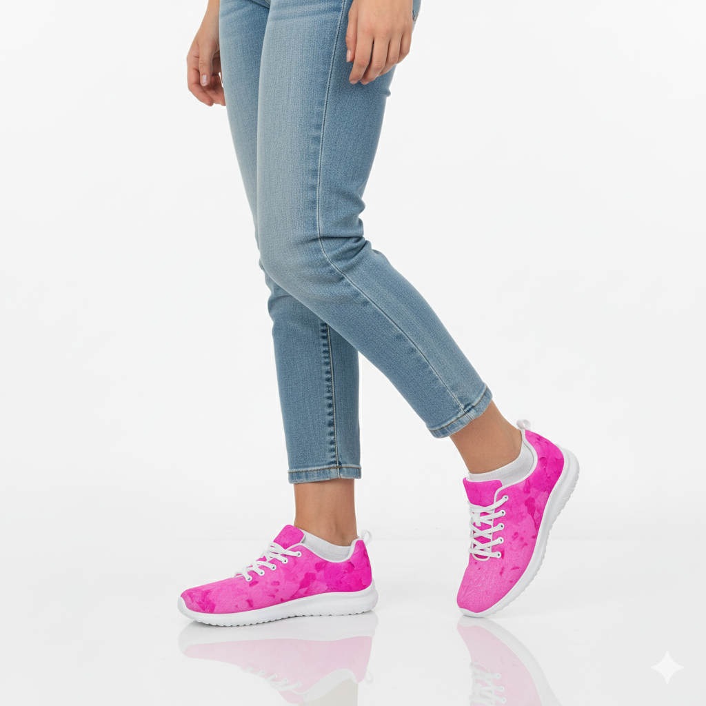 Pink Running Sneakers – Lightweight Casual Athletic Shoes - Image 3