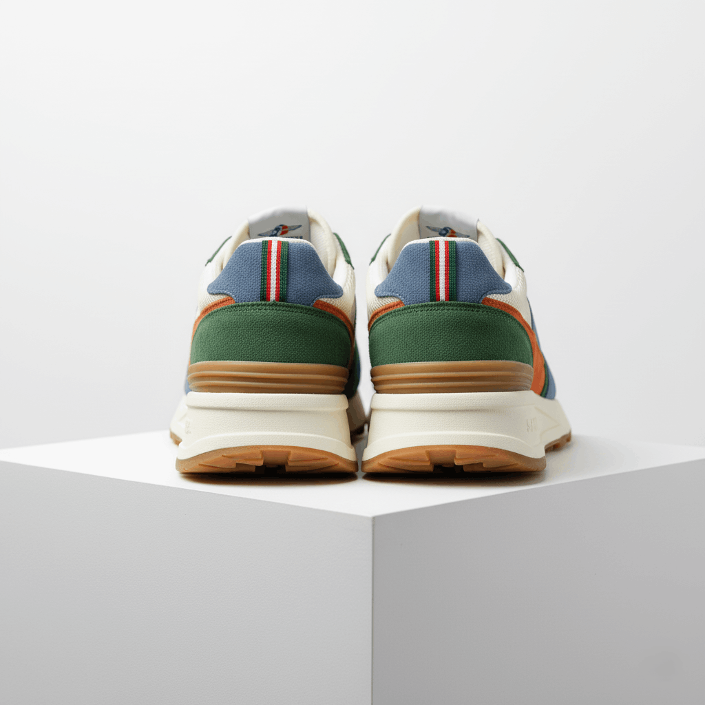 Retrotrack Vintage Runner – Ivory Forest Blue - Image 4