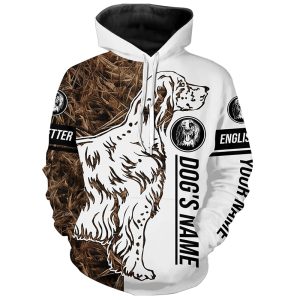 English Setter Gun Dog Tattoo Camo Hoodie
